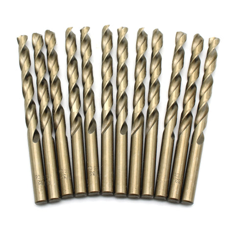 TEMO 12 pc 9/32 inch Cobalt 135-Degree Jobber Drill Bit 6 inch Length