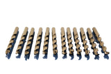 TEMO 12 pc 19/64 inch Cobalt 135-Degree Jobber Drill Bit 6 inch Length