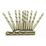TEMO 12 pc 5/16" Cobalt 135-Degree Jobber Drill Bit 4-1/2" Total Length, 3" Working Length