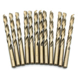 TEMO 12 pc 11/32" Cobalt 135-Degree Jobber Drill Bit 4-3/4" Total Length, 3-1/4" Working Length
