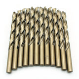 TEMO 12 pc 23/64 inch Cobalt Bits 135-Degree Jobber Drill Bit Set 8 inch