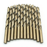 TEMO 12 pc 23/64" Cobalt 135-Degree Jobber Drill Bit 4-3/4" Total Length, 3-1/2" Working Length