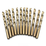 TEMO 12 pc 27/64 inch Cobalt 135-Degree Jobber Drill Bit 9 inch Length