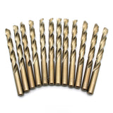 TEMO 12 pc 27/64" Cobalt 135-Degree Jobber Drill Bit 5-1/2" Total Length, 4" Working Length