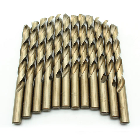 TEMO 12 pc 29/64 inch Cobalt 135-Degree Jobber Drill Bit 8 inch Length