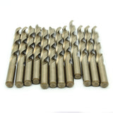 TEMO 12 pc 31/64" Cobalt 135-Degree Jobber Drill Bit 6" Total Length, 4-1/2" Working Length