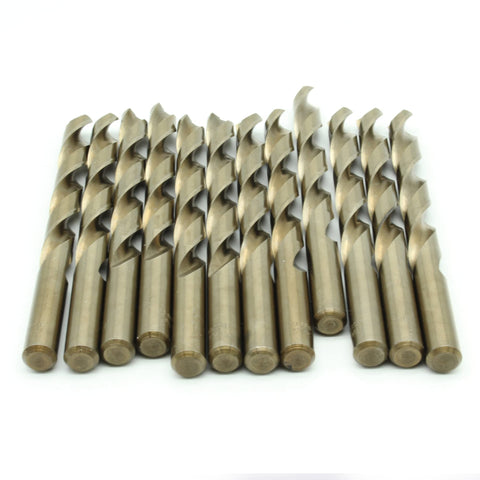 TEMO 12 pc 31/64 inch Cobalt 135-Degree Jobber Drill Bit 10 inch Length