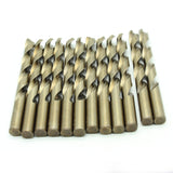 TEMO 12 pc 1/2" Cobalt 135-Degree Jobber Drill Bit 6" Total Length, 4-1/2" Working Length