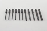 TEMO 11 pc Torx Screwdriver Insert Bit Set 6 point T6-T40 Round Shank 1/4 Inch Hex End 3 Inch Length