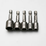 TMAX 5 pc S2 Steel Magnetic Impact Ready Nut Driver Set: 1/4",  5/16", 3/8", 7/16", 1/2"