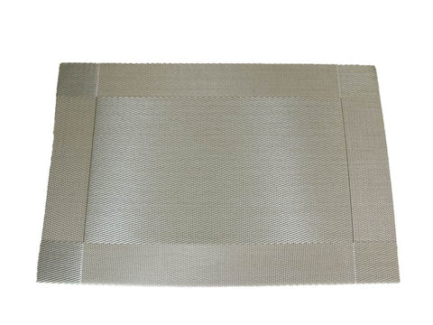 TEMO Placemats with Table Runners, PVC Heat Resistant [Gold plaid]