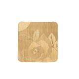 TEMO 4pc Coasters, PVC Heat Resistant [Golden rose]