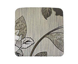 TEMO 4pc Coasters, PVC Heat Resistant  [Brown roses]