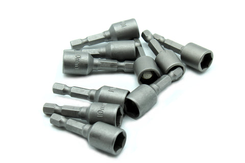 TMAX 10 pc Impact Ready 10mm (25/64inch) Magnetic Nutsetter Set