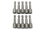 TEMO 10 pc Impact Ready 5/16 Inch Magnetic Nutsetter Set 1/4 Inch Shank