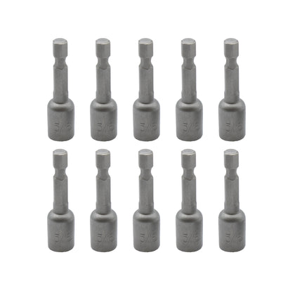 TMAX 10 pc 5/16" S2 Steel Magnetic Impact Ready Nut Driver Set 1/4" Shank