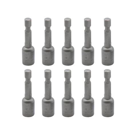 TMAX 10 pc Impact Ready 5/16 Inch Magnetic Nutsetter Set 1/4 Inch Shank