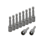 TMAX 10 pc 5/16" S2 Steel Magnetic Impact Ready Nut Driver Set 1/4" Shank