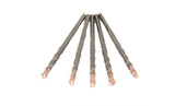 TEMO 5 pc Premium Percussion Masonry Drill Bit Set 1/4 x 4 Inch