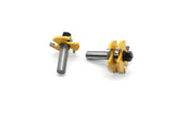 TMAX 2 pc Tongue & Groove Router Bit Set 1/2" Shank Wood Milling Cutter
