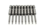 TEMO 10 Pieces T6 Torx Star Head Screwdriver Bit Set, S2 Steel 6 Point T-6 Reduced Round Shaft Screwdriver Insert Bits Hex Shank