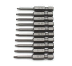 TEMO 10 Pieces T8 Torx Star Head Screwdriver Bit Set, S2 Steel 8 Point T-8 Reduced Round Shaft Screwdriver Insert Bits Hex Shank