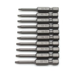 TEMO 10 Pieces T8 Torx Star Head Screwdriver Bit Set, S2 Steel 8 Point T-8 Reduced Round Shaft Screwdriver Insert Bits Hex Shank