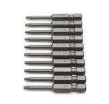 TMAX 10 pc T9 Torx Star Reduced Round Shank Screwdriver Insert Bit