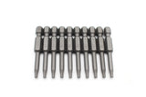 TMAX 10 pc T10 Torx Star Reduced Round Shank Screwdriver Insert Bit