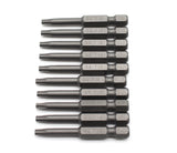 TMAX 10 pc T15 Torx Star Reduced Round Shank Screwdriver Insert Bit