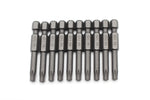 TMAX 10p T25 Torx Star Reduced Round Shank Screwdriver Insert Bit