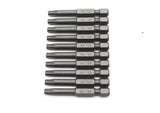 TMAX 10 pc T25 Torx Star Reduced Round Shank Screwdriver Insert Bit