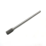 TEMO SB-5L6 Double Cut Carbide Rotary Burr File, 1/2 Inch Head Cylinder End Cut, 1/4 Inch Diameter 6 Inch Long Shank