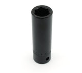 TEMO 15mm (19/32 Inch) Cr-V 6-Point 1/2" Drive Impact Deep Socket