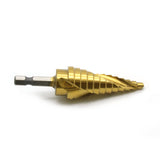 TEMO M35 Cobalt Spiral Flute Step Drill Unibit with Titanium Coating, 12 Sizes 3/16" - 7/8"