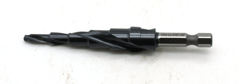 TEMO Black AITiN Coated M35 Cobalt Smooth Step Drill, 3/16 - 1/2 Inch