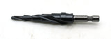 TEMO Black AITiN Coated M35 Cobalt Smooth Step Drill Spiral Flute Unibit, 6 Size 3/16" - 1/2"