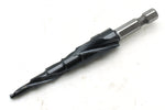 TEMO Black AITiN Coated M35 Cobalt Smooth Step Drill Spiral Flute, 6 Size from 3/16 Inch to 1/2 Inch, 1/4 Inch Hex Shank