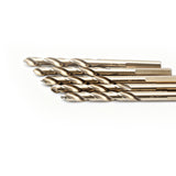 TEMO 5 pc 3/16 Inch M35 Cobalt Stepped Point Jobber Drill Bit, Easy Boost Twist Drill Bit Set