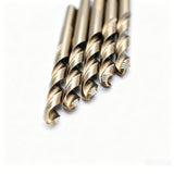 TEMO 5 pc 3/16 Inch M35 Cobalt Stepped Point Jobber Drill Bit, Easy Boost Twist Drill Bit Set