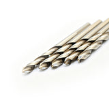 TEMO 5 pc 3/16 Inch M35 Cobalt Stepped Point Jobber Drill Bit, Easy Boost Twist Drill Bit Set