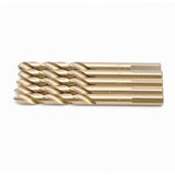 TEMO 5 pc 1/4 Inch M35 Cobalt Stepped Point Jobber Drill Bit, Easy Boost Twist Drill Bit Set