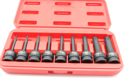 TMAX 9 PC Torx Plus IP 3" L 6 point Black Impact Bit Socket Set