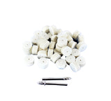 TMAX 100 pc Felt Polishing Wool Bob Burr 1/2" Wheels #414 for Dremel