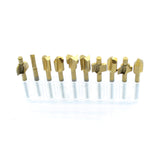 TMAX 10 pc High Speed Steel TITANIUM Coated ROUTER BITS Set fit DREMEL