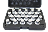 TMAX 20 pc Wheel  Anti-theft Screw Nut Removal Key Socket Set for BMW