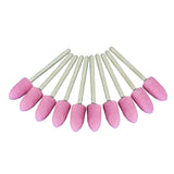 TMAX 10 pc 8 mm Aluminum Oxide Grinding Bullet Stone, With 1/8" Shank for Dremel
