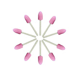 TMAX 10 pc 8mm Bullet Pink Mounted Stone Point Grinding fit Dremel
