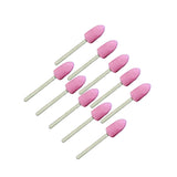 TMAX 10 pc 8mm Bullet Pink Mounted Stone Point Grinding fit Dremel