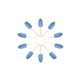 TMAX 10 pc 8mm Bullet Blue Mounted Stone Point Grinding for Dremel